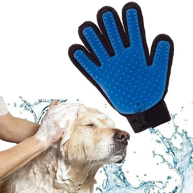 1 Pair Pet Dog Cat Hair Remover Mitt Massage Brush Deshedding Grooming Gloves
